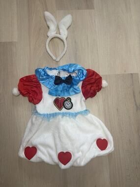 Relibeauty White Rabbit Costume Girls 110 Alice Wonderland Bunny Halloween Ears
